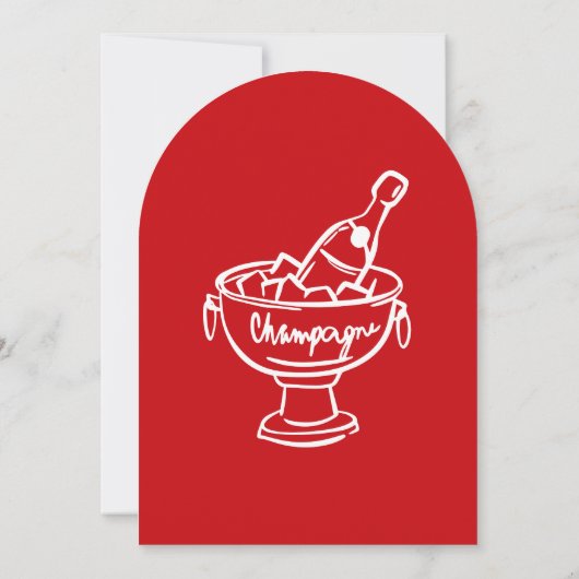 Invitation Champagne Coquette (Dos)