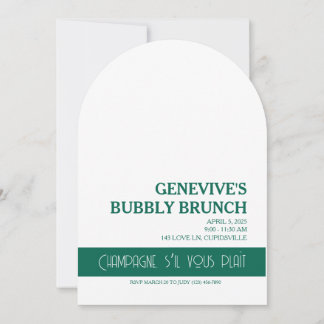 Invitation Champagne Coquette
