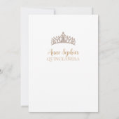 Invitation Champagne Creme Quinceañera Butterfly Tiara (Dos)