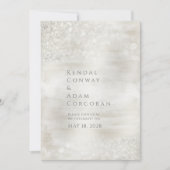 Invitation Champagne Crystal Ridge Élégant Mariage étincelant (Devant)