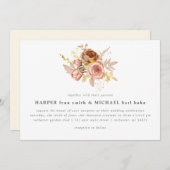 Invitation Champagne d'aquarelle rose doré mariage (Devant / Derrière)