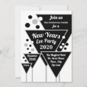 Invitation Champagne d'argent, Soirée du Nouvel An (Devant)