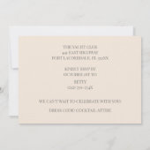 Invitation Champagne de 40e anniversaire en coquille d'or (Dos)