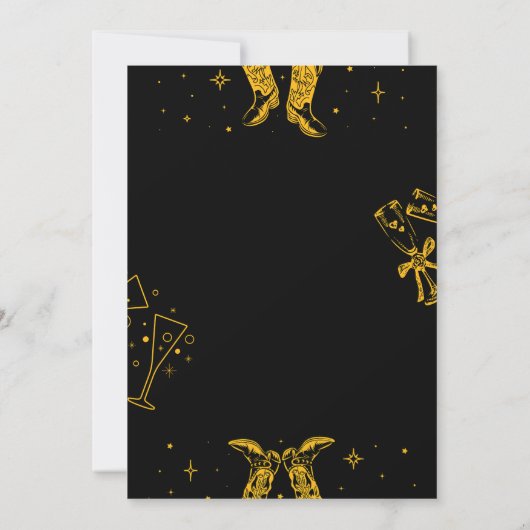 Invitation Champagne de fête (Dos)