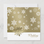 Invitation Champagne d'hiver et Mariage des Snowflakes blancs (Devant)