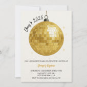 Invitation Champagne Disco Ball 2026 New Year Eve (Devant)