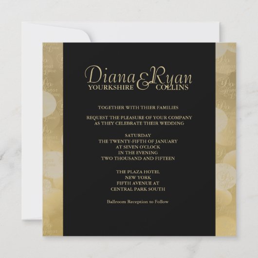 Invitation Champagne Distinctive (Dos)