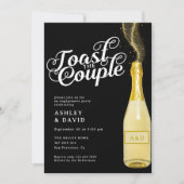 Invitation Champagne d'or | Toast | Invitat de la partie d'en (Devant)