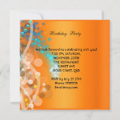 Invitation Champagne d'Orange Blue Gold (Dos)