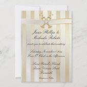 Invitation Champagne et Coeurs Mariages d'or (Dos)