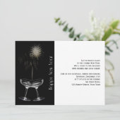 Invitation Champagne et feux d'artifice Nouvel An Soirée (Debout devant)