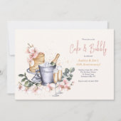 Invitation Champagne et gâteau (Devant)