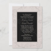 Invitation Champagne et Mariage de Jasmin Noir (Devant)