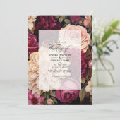 Invitation Champagne et Mariage floral de Bourgogne (Debout devant)