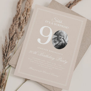 Invitation Champagne Fête d'anniversaire surprise pour 90 a