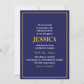 Invitation 🎓Champagne Fleurs de remise de diplômes (Dos)