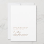 Invitation Champagne Florale Rose Fête des mariées élégante (Dos)