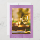 Invitation Champagne Florale Violet Fête de la Vie Photo (Dos)