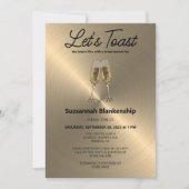 Invitation Champagne Flute Toast Bridal Shower Template (Devant)