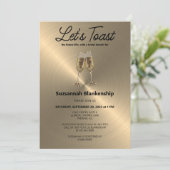Invitation Champagne Flute Toast Bridal Shower Template (Debout devant)