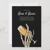 Invitation Champagne Ghoost "Boos & Booze" Halloween Party (Devant)