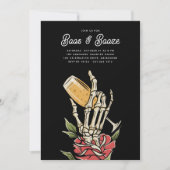 Invitation Champagne Ghoost "Boos & Booze" Halloween Party (Devant)