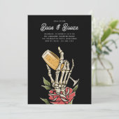 Invitation Champagne Ghoost "Boos & Booze" Halloween Party (Debout devant)