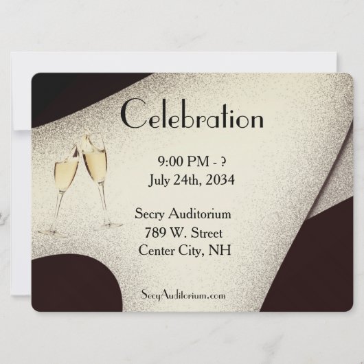 Invitation Champagne Glass (Devant)