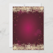 Invitation Champagne Glass Gold Confetti Red 60th Birthday (Dos)