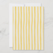Invitation Champagne Glass Yellow Stripes Bridal Shower (Dos)