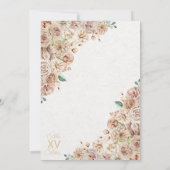 Invitation Champagne Gold Charro Princesse Quinceanera (Dos)