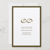 Invitation Champagne Gold Infinity Mariage classique (Dos)