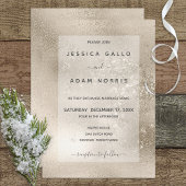 Invitation Champagne Gold Parties scintillant Mariage moderne