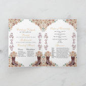 Invitation Champagne Gold Western Charro Quinceañera Programm (Intérieur)