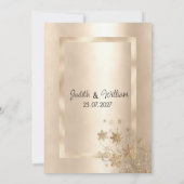 Invitation Champagne Golden Snowflakes Luxury RSVP (Dos)