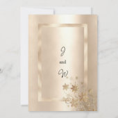 Invitation Champagne Golden Snowflakes Luxury Save the Date (Dos)