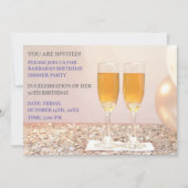 Invitation Champagne gris clair 30e anniversaire (Devant)
