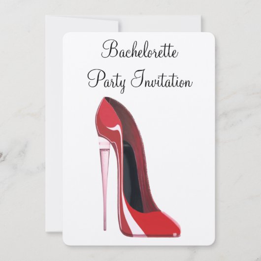 Invitation Champagne Heel Stiletto Bachelorette (Devant)