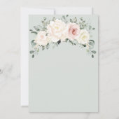 Invitation Champagne Ivory Blush rose Floral Mariage (Dos)
