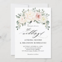 Champagne Ivory Blush rose Floral Mariage