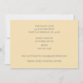 Invitation Champagne jaune clair 60e anniversaire (Dos)