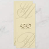 Invitation Champagne Love Infinity Mariage du logo (Devant / Derrière)
