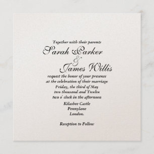 Invitation Champagne métallique - Ajoutez vos propres Invitat