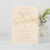 Invitation Champagne minimaliste 30e anniversaire (Debout devant)