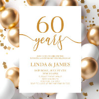 Champagne minimaliste 60e anniversaire de Mariage