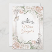 Invitation Champagne Mis Quince 15 Anos Parties scintillant A (Dos)