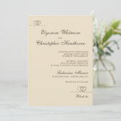 Invitation Champagne Modern Chic Mix and Match Wedding (Debout devant)