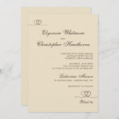 Invitation Champagne Modern Chic Mix and Match Wedding (Devant / Derrière)