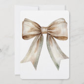 Invitation Champagne Moss Bow Fête des mariées (Dos)