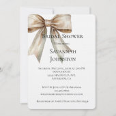 Invitation Champagne Moss Bow Fête des mariées (Devant)